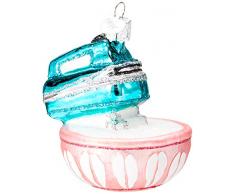 Old World Weihnachtsschmuck: Chefs Collection Glasornamente mundgeblasen für Weihnachtsbaum, grau, 3.250