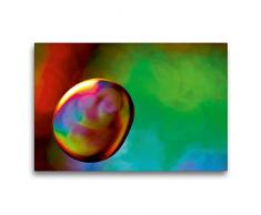 Premium Textil-Leinwand 75 x 50 cm Quer-Format Farbrausch mit Öl und Wasser | Wandbild, HD-Bild auf Keilrahmen, Fertigbild auf hochwertigem Vlies, Leinwanddruck von Veronika Rix