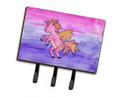 Caroline s Treasures Pink Einhorn Watercolor Wandhaken, Multicolor, Triple
