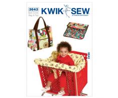 Kwik Sew Mustern K3643 Warenkorb Sitzbezug und Wickeltasche mit Wickelunterlage, Weiß, 1 Stück