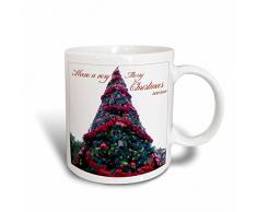 3dRose A Christmas Tree aus der ganzen Welt Tasse, Keramik, weiß, 11,43 x 8,45 x 12,7 cm