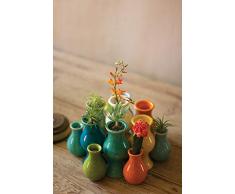 Kalalou Set of Ceramic Vasen, Keramik, Mehrfarbig, One Size