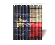 Z&L Home Custom Nahaufnahme von Texas Flagge Badezimmer Wasserdicht Stoff Vorhänge Dusche 48x72 Small Stall Size