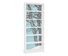 Apalis 90822 Möbelfolie für Ikea Billy Regal - Winterbäume, gröÃe 2 mal, 94 x 76 cm