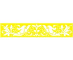 INDIGOS 4051095030980 Wandtattoo w271 Blumen, Vogel 120 x 24 cm, gelb