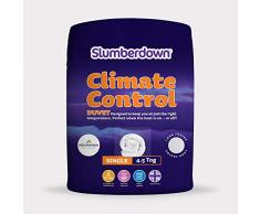 Slumberdown Climate Control Bettbezug, weiß, Einzelbett/4,5 Tog, Microfaser, weiß, Einzelbett