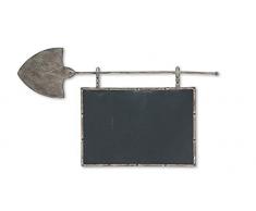 K&K Interiors 12360C Wandschild mit Kreidetafel aus rostfreiem Metall, 86,4 cm