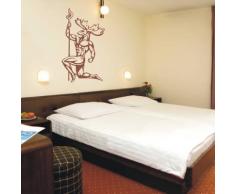 INDIGOS 4052166186483 Wandtattoo w960 Tribal Henker mit Axt FantasieWandaufkleber 96 x 55 cm, schwarz