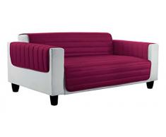 Italian Bed Linen Sofabezug, Ãberwurf, gesteppt, Mikrofaser, allergieneutral, Doubleface 60 x 95 cm Bordeaux/Grigio Scuro