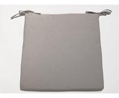 Soleil d Ocre 008032 Panama Stuhlkissen Baumwolle hellgrau 40 x 3 x 40 cm