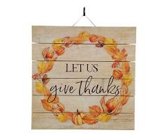 Impressum Plus Geben Wir durch Inspirierende Distressed Holz Schild von, 30,5 x 30,5 cm Rustikal Home Decor Gedenktafel mit Kleiderbügel 48–01645