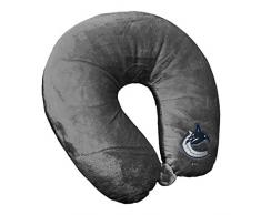 NHL Nackenkissen mit Applikation, offizielles Lizenzprodukt, Mehrfarbig, 30,5 x 33 x 10,2 cm, Applique Neck Pillow, grau, Einheitsgröße