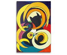 Premium Textil-Leinwand 80 x 120 cm Hoch-Format Luna-Kätz, Petra Kolossa, Acryl auf Leinwand, 70x50, 2014 | Wandbild, HD-Bild auf Keilrahmen, Fertigbild auf hochwertigem Vlies, Leinwanddruck von Petra Kolossa