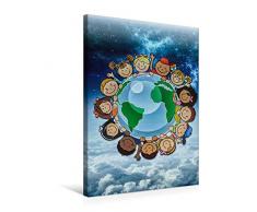 Premium Textil-Leinwand 50 x 75 cm Hoch-Format KINDER KINDER | Wandbild, HD-Bild auf Keilrahmen, Fertigbild auf hochwertigem Vlies, Leinwanddruck von W.W. Voßen Herzog von Laar am Rhein