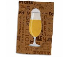 3D Rose Beer Lover Serie Tulip Handtuch, 38,1 x 55,9 cm