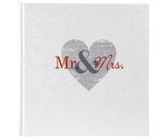 Goldbuch Hochzeitsalbum, Mr. & Mrs., 30 x 31 cm, 60 weiße Seiten mit Pergamin-Trennblättern, Kunstdruck, Perlmutt, 08030