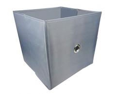 Lanscoe Faltbarer Aufbewahrungskorb, Aufbewahrungskorb, Regal, Bücherregal, Box für Home Office Design A-Dark Gray