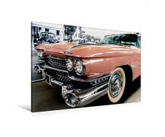 Premium Textil-Leinwand 120 x 80 cm Quer-Format Retro Auto - USA | Wandbild, HD-Bild auf Keilrahmen, Fertigbild auf hochwertigem Vlies, Leinwanddruck von Autofreund