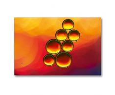 Premium Textil-Leinwand 90 x 60 cm Quer-Format Farbrausch mit Öl und Wasser 01 | Wandbild, HD-Bild auf Keilrahmen, Fertigbild auf hochwertigem Vlies, Leinwanddruck von Veronika Rix