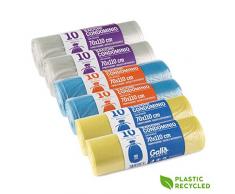 Gallo Geschenksäcke für Mülltrennung, groß, widerstandsfähig, hellblau, neutral, Large