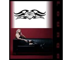 INDIGOS 4052166041690 Wandtattoo w174 Herz, Scherpe, Tribal Wandaufkleber 120 x 36 cm, gelb