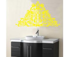 INDIGOS 4052166042888 Wandtattoo W257 Ranken, Ornamente Wandaufkleber 80 x 45 cm, gelb