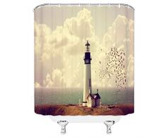 Japanischer Fantasy Duschvorhang Tier-Einhorn Flamingo Dekoration Duschvorhang Marine Retro Bauernhaus Süße Kinder Feder Dinosaurier Duschvorhang Set Blumen Pflanzen Design Duschvorhang nicht verblassen Multi 4238g