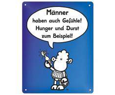 Sheepworld 44959 Blechschild MÃ¤nner haben auch GefÃ¼hle, 17 cm x 22 cm, Geschenkartikel