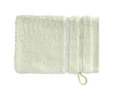 Vossen Serie Quadrati FB 044 Waschhandschuh 16x22 cm, knospengrün/weiß
