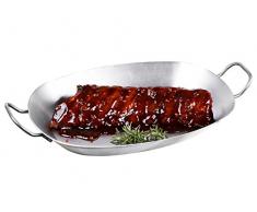 chg Eisenpfanne, oval, Silber, 0 cm