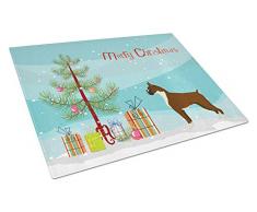 Carolines Treasures CK3526LCB Glasschneidebretter Boxer Weihnachtsbaum, 12 H x 16 W, mehrfarbig