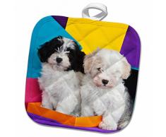 3dRose Topflappen, weiß, 20,3 x 20,3 cm