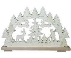 SchwibboLa SB 1-20 Erzgebirgischer Doppelt Beleuchteter Schwibbogen mit Zertifizierung SB 1-20, 50 x 30 cm