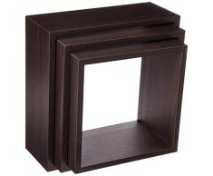 Uniware-FS40003 Wandregal aus Holz, quadratisch