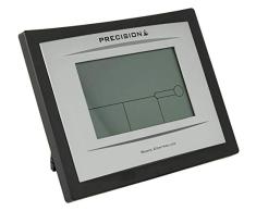 Precision Funkwecker, mit LCD-Display, silberfarben/Schwarz
