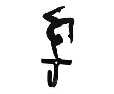 Village Schmiedeeisen 14 cm Gymnastik Frau/Mädchen Wandhaken Klein