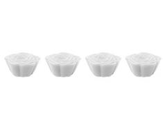 Zak Designs 1313-520 Rosen Topfuntersetzer 4-teiliges Set Weiss