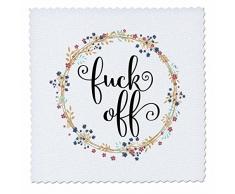 3dRose qs_264595_5 Steppdecke, quadratisch, Autismus Day Healthy Quotes, 14 x 14, Weiß