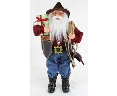 Windy Hill Collection 16724 Dekofigur Cowboy, Weihnachtsmann, 40,6 cm