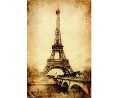 Trends International The Eiffel Tower - Rustic Wandposter, Hochwertig ungerahmt, 22.38 x 34