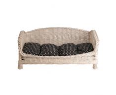 e-wicker24 Tierkorb aus Weide, Korb, beige, 64 x 42 x 25 cm