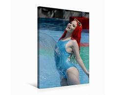 Premium Textil-Leinwand 50 x 75 cm Hoch-Format Ein Bild aus dem Kalender Wasser Sirenen - Badenixen | Wandbild, HD-Bild auf Keilrahmen, Fertigbild auf hochwertigem Vlies, Leinwanddruck von Andy Bull