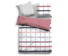 TOM TAILOR 0069920 Satin Bettwäsche Garnitur mit Kopfkissenbezug (Baumwolle) 1x 155x200 cm + 1x 80x80 cm, Mauve