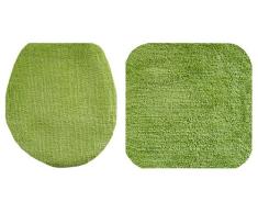 Pana 459200865 2 TLG. Garnitur (Bidetteppich 50 x 50 und Deckelbezug 50 x 47) grasgrün