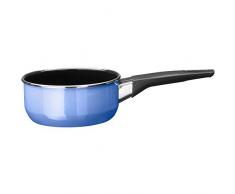 Silit Modesto Line Stielkasserolle, 16 cm, ohne Deckel, Kochtopf 1,3l, Silargan Funktionskeramik, Topf Induktion, blau
