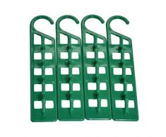 Home-X Platzsparende Kleiderbügel für zusätzlichen Stauraum, 4 Stück