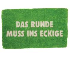 Shoe MAX YH 101120 Kokos Fussmatte mit Rutschfester Latexunterseite ca. 74 x 44 cm Das Runde