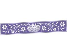 INDIGOS 4051095030607 Wandtattoo w270 Blumen, Vogel 120 x 19 cm, violett