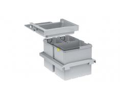 FRANKE Sorter Trolley Vario 45 Abfallsorter Abfalleimer Mülleimer Abfallsammler, grau, 41 x 39 x 48,3 cm