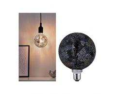 Paulmann 28746 LED Lampe Miracle Mosaic G125 Globe 5 Watt dimmbar Leuchtmittel Schwarz effizientes Licht Warmweiß 2700 K E27